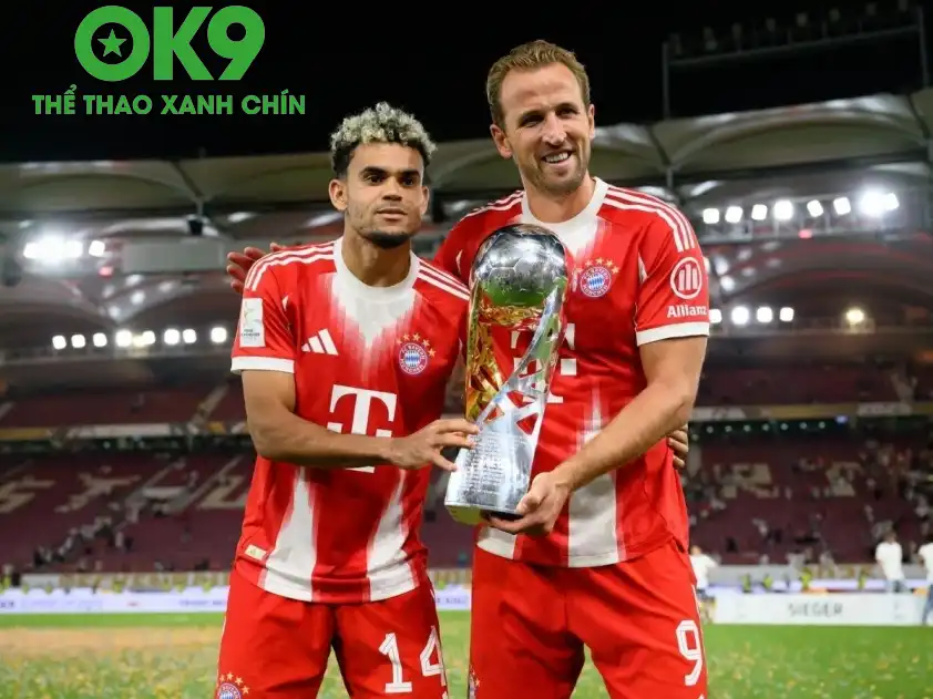 Diaz và Kane hứa hẹn sẽ là cặp bài trùng rất đáng xem của Bayern mùa này (Ảnh: Goal)